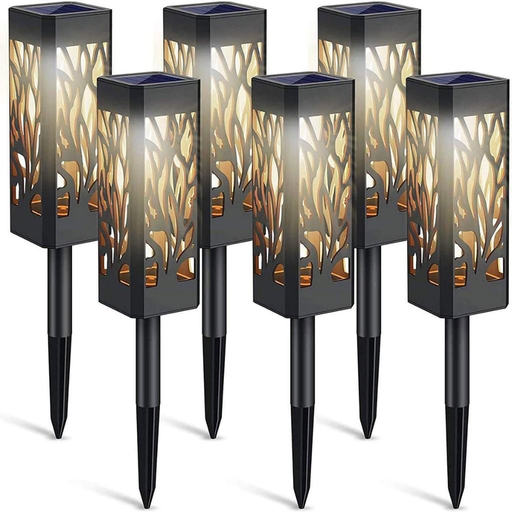 Kit Com 6 Luminárias Solares Para Jardim E Quintal Externo