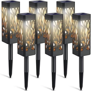 Kit Com 6 Luminárias Solares Para Jardim E Quintal Externo