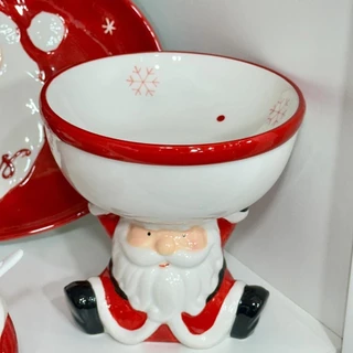 Tigela Merry Christmans em Cerâmica 16x15cm - Vencedor