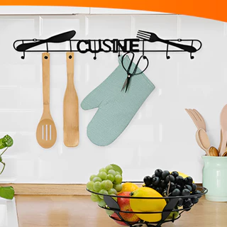 Suporte Porta Utensílios De Cozinha Gancho De Porta Moderno 8 Ganchos