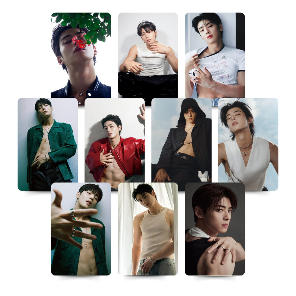 Cha Eun-woo Photocard set 10 un W Korea | Shopee Brasil