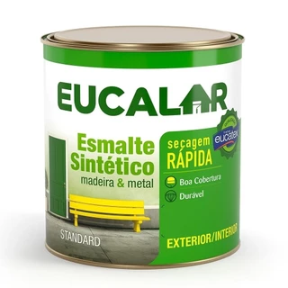 Tinta Esmalte Eucalar Brilhante Amarelo Ouro 900ml em Oferta na Shopee