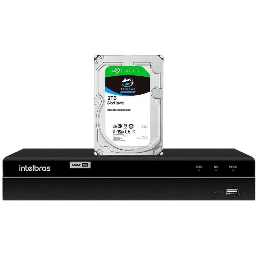DVR Intelbras MHDX 1316 Full HD 1080p 16 Canais Gravador Digital de Vídeo + HD 2TB SkyHawk