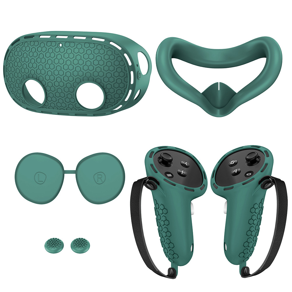Para Meta Quest 3S Conjunto De Capa Protetora De Silicone 5 Em 1