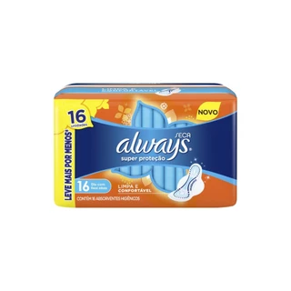 Absorvente Always Seca P Com Abas 16 Unidades - em Oferta na Shopee