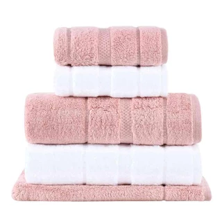 Jogo de Toalhas de Banho com 05 Peças Vision Dual Air Branca e Rosa -  Buddemeyer em Oferta na Shopee