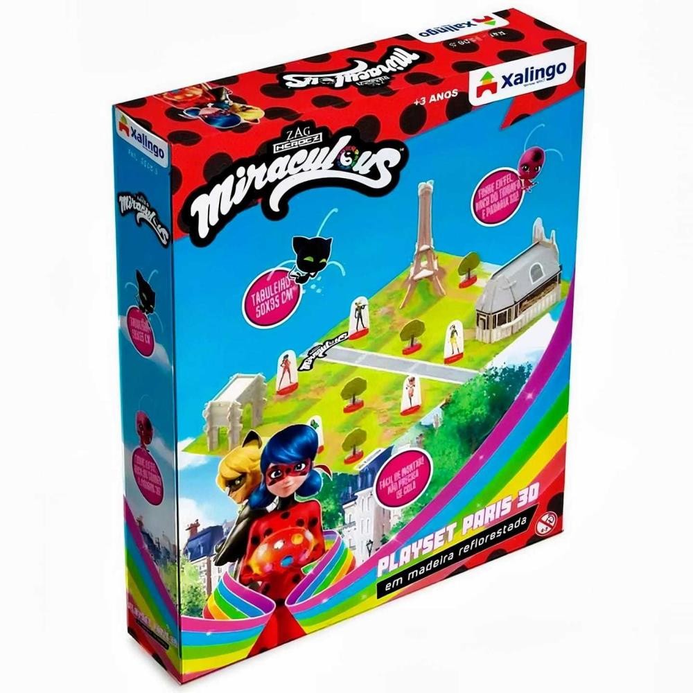 Brinquedo Miraculous Playset Paris 3D Fácil De Montar | Shopee Brasil
