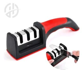 Amolador Afiador De Facas Em Aço Inox Com 3 Afiadores em Oferta na Shopee