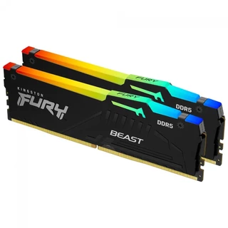 Memória DDR5 Kingston Fury Beast, RGB, 16GB (2x8GB), 6000Mhz, Black