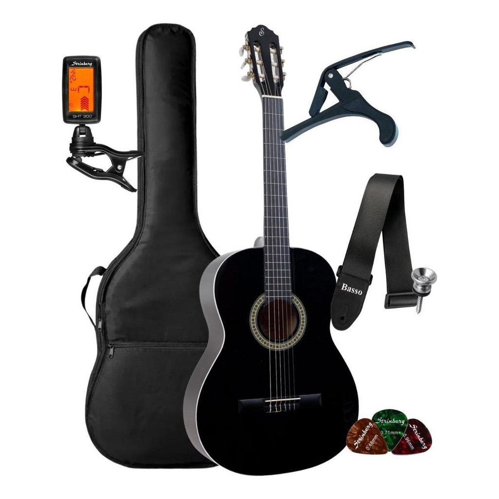 Kit Violão Iniciante Giannini Acústico N14 Nylon Completo | Shopee Brasil