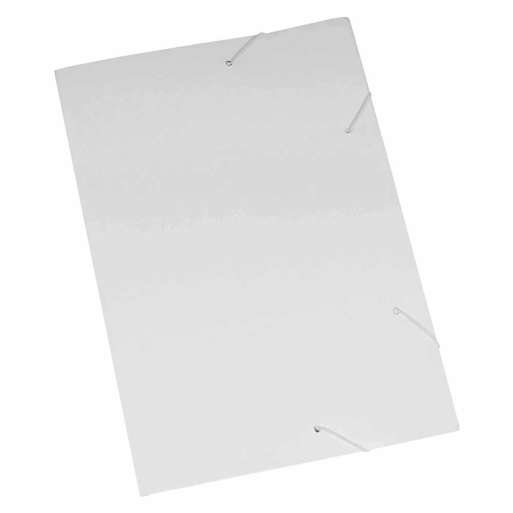 Pasta De Papel Papelão Cartonada Aba Elástico Branco 2004 Polycart ...