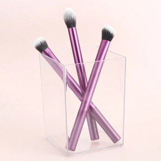 Conjunto De Escovas De Maquiagem 3pcs/Set Purple Incluindo Escova De Destaque , Para Sombra E Corretivo , Presente Ideal Ela