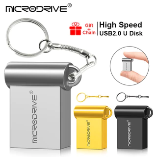 Unidade Flash USb Super Mini 2.0 Com Caneta De Capacidade Real 4/8/16GB 32GB Pendrive Metálico 64GB Memory Stick U Disco 128GB Key Ring Gift
