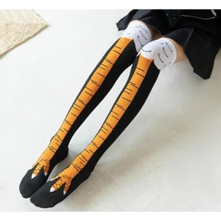 1 Par / 2 Pares Senhoras Meias de Garra de Frango Influenciador do Mesmo Estilo Engraçado Mais Emagrecido Look Over-the-