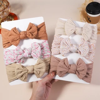 3Pcs/Lot Bandas De Cabelo Coreanas Para Bebês Meninas Turban Kids Elásticas Crianças Recém-Nascidas Acessórios