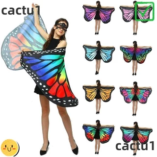 CACTU Festa De Halloween Da Fada Das Asas De Borboleta Shawl Fantasia Favorita Do Festival Rave Dress Butterfly Costume