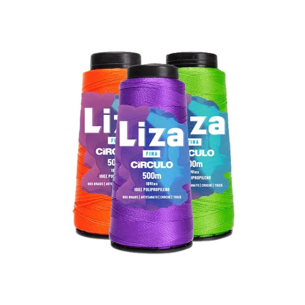 Linha para Crochê Liza Fina 500 Metros - 100% Polipropileno | Shopee Brasil