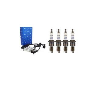 Kit Cabo Ignição Jogo 4 Velas Ignição Chevrolet Onix Prisma Meriva Celta Cobalt Corsa Agile Montana