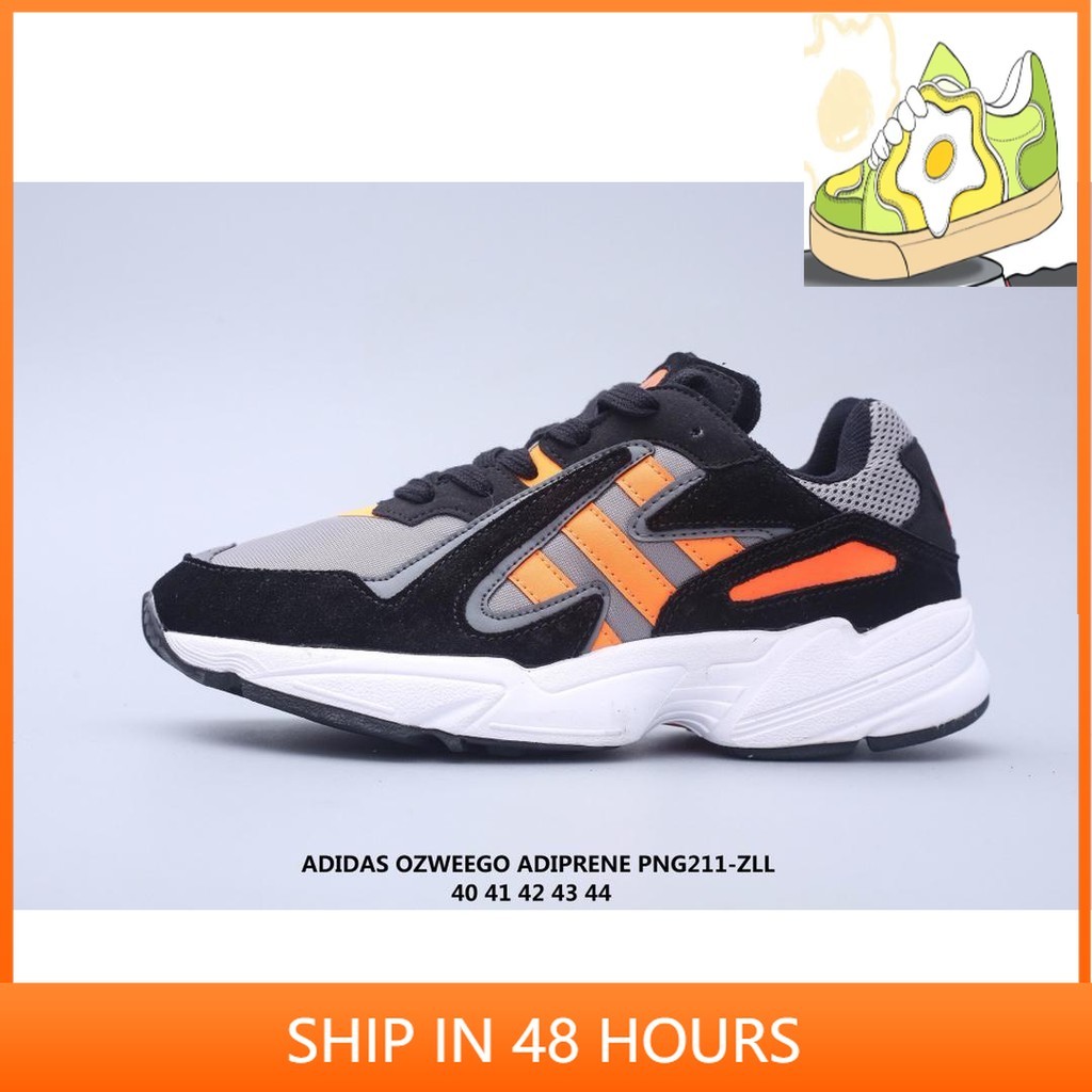 Ozweego ADIPRENE Sapatos De Papai Casual Laranja Preto Retro Shopee Brasil