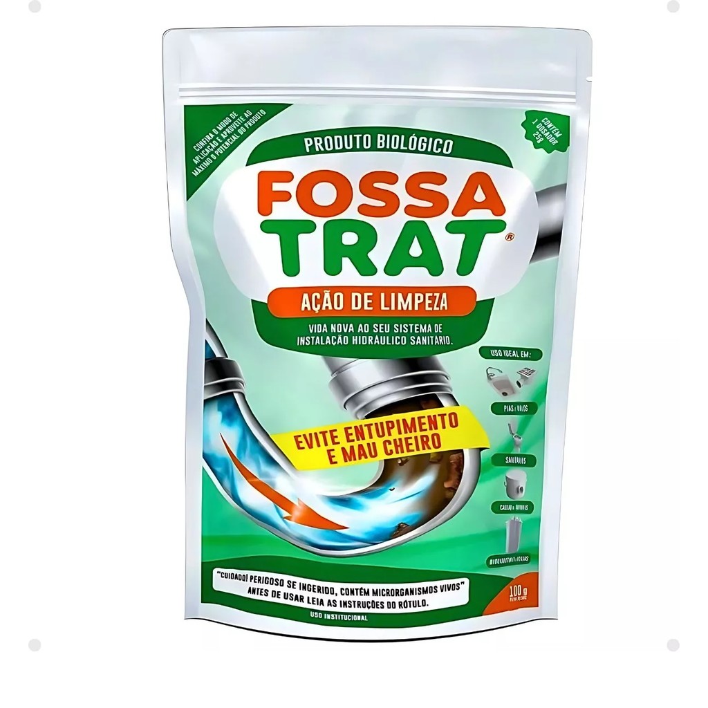 Produto Para Limpar Fossa e Caixa De Gordura Fossa Trat 100g | Shopee ...