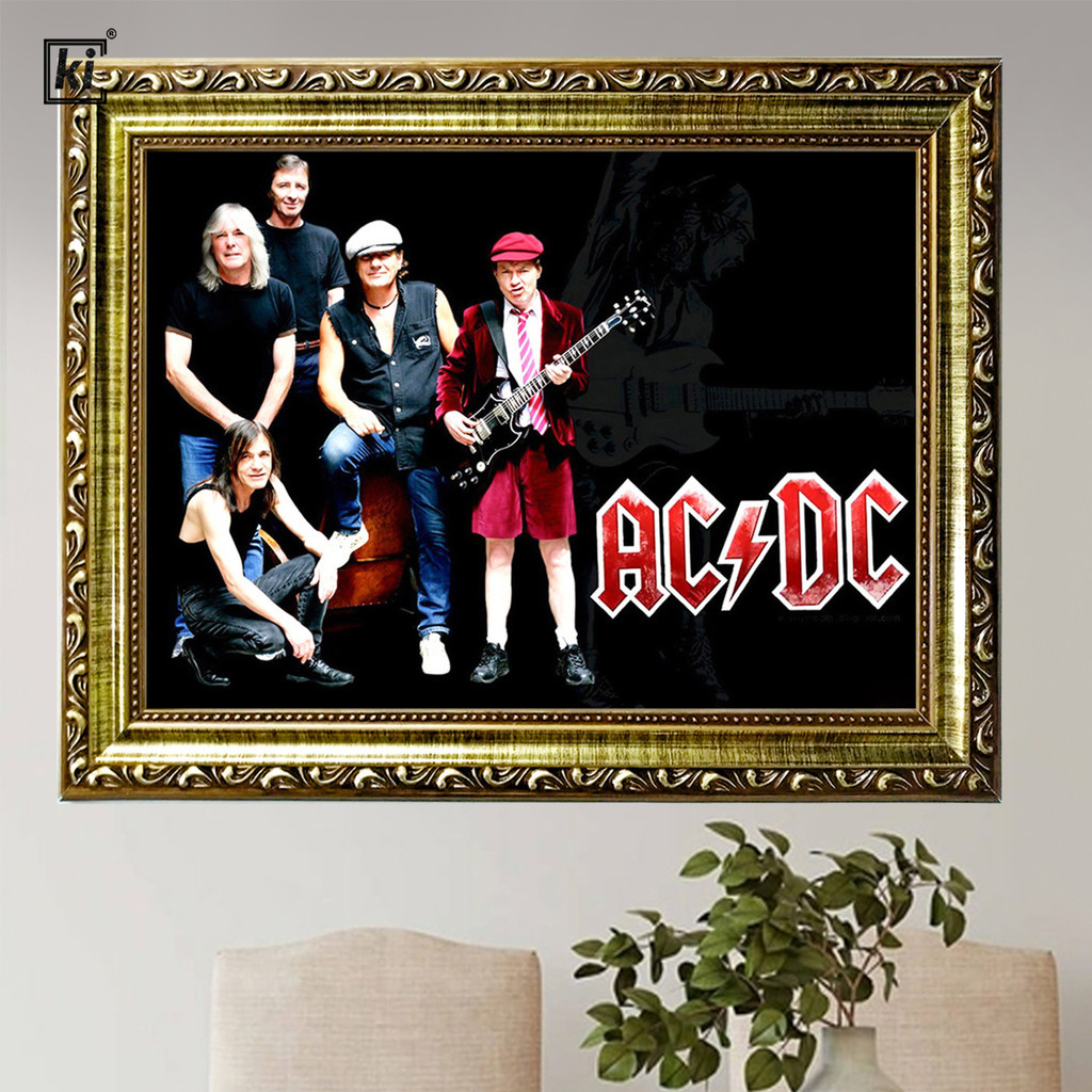 Quadro Moldura Acdc Banda Quadro Acdc Trabalhada 35x47xcm | Shopee Brasil