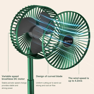 Ventilador dobrável retrátil silencioso USB recarregável retrátil de baixo ruído Mini ventilador