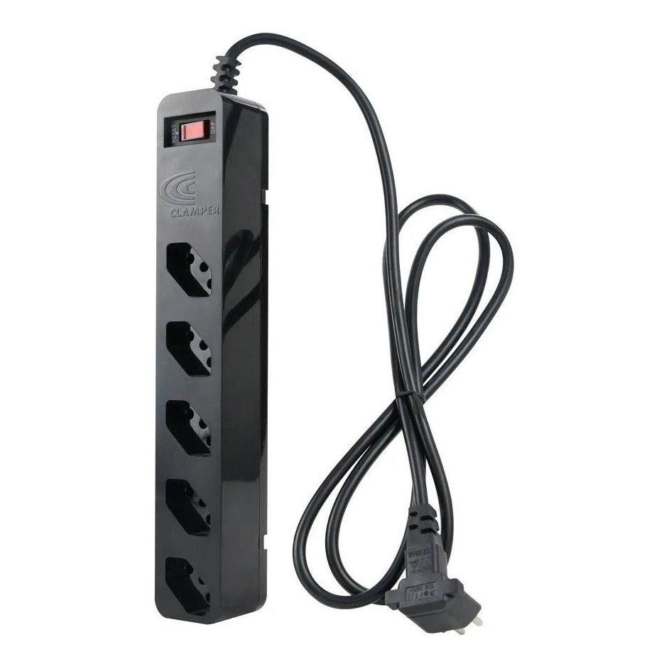 Filtro De Linha Iclamper Energia 5 Tomadas Dps Protetor Elét