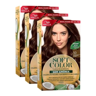 KIT TRIO Soft Color Coloração Castanho Claro 50