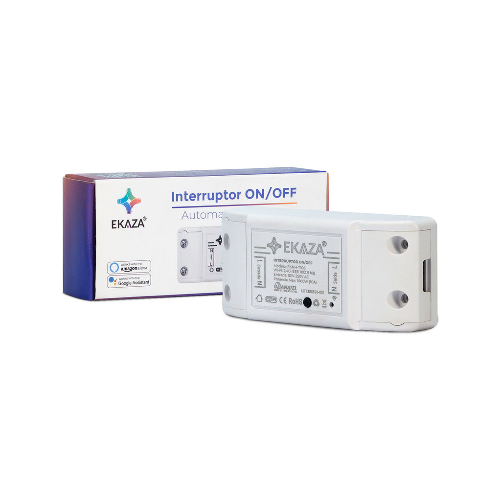 Interruptor Inteligente Wifi Módulo Relé Smart 10A Alexa Google Automação Smartlife Basic App Ekaza