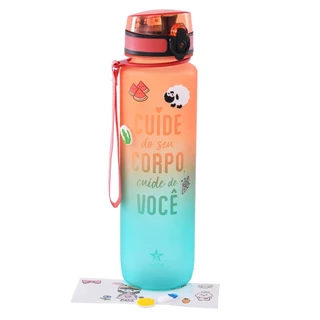 Garrafa Degrade com Adesivo 1Litro em Oferta na Shopee