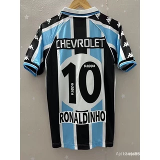 000-01 Grêmio RONALDINHO High Quality Custom T-Shirt For Retro Football Shirts VXXC