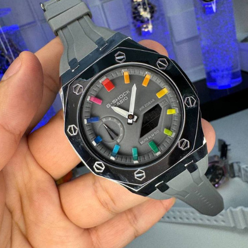 Relógio Masculino G-Shock Ga-2100 Cinza Colors P/ Borracha