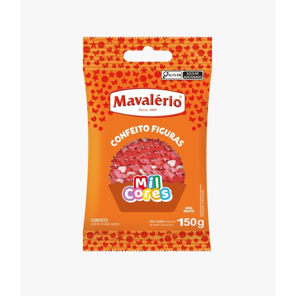Confeito Coração 120g - Mavalerio