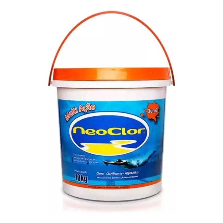 Cloro Neoclor Tratamento Piscina 10 Kg Cloro 3 Em 1 Multi Ação | Shopee ...