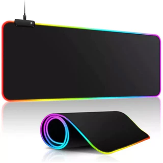Mouse Pad Gamer Grande Speed Borda Led 7 Cores Rgb Impermeável