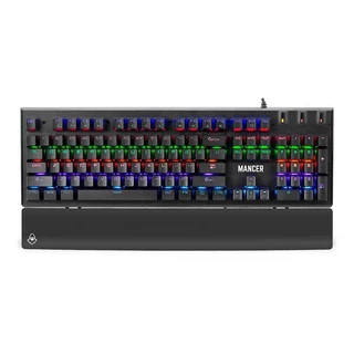 Teclado Mecanico Mancer Tharix, Rainbow, ABNT2, Switch Vermelho, Preto, MCR-THX-RBW01 em Oferta na Shopee