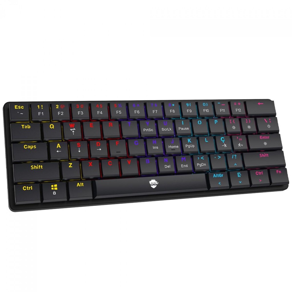 Teclado Mecânico Gamer Ninja Black Thorne, Switch Red Low Profile