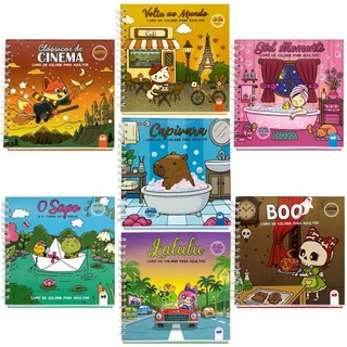 LIVRO DE COLORIR CUTIES EDIÇÃO ESPECIAL CAPA DURA VALE DAS LETRAS ADULTO DESENHOS PINTAR COMFY GOOD em Oferta na Shopee