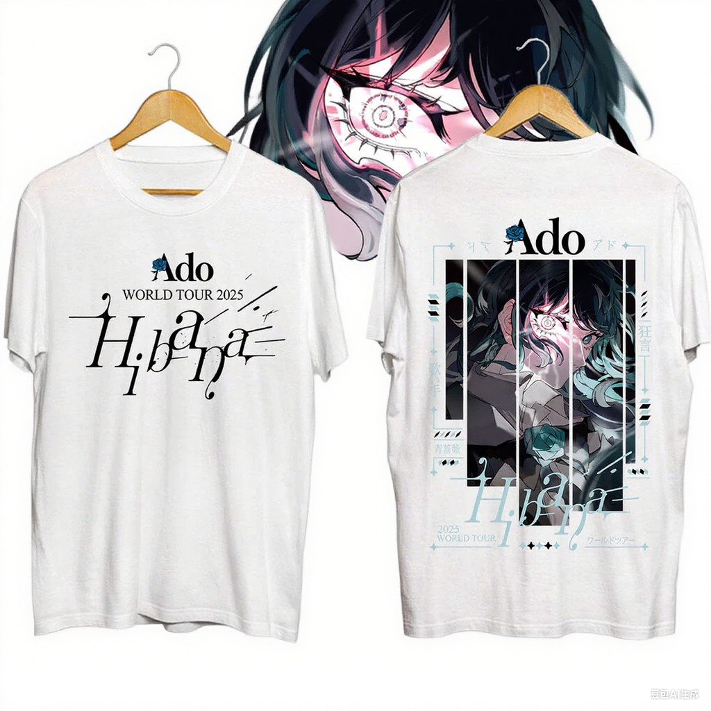 2025 Novo ADO Hibana World Tour Camiseta Unissex Masculino