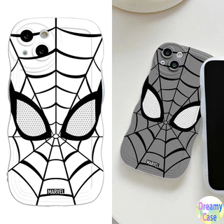 Capa Oval Padrão Ondulada De Olho Grande Para Samsung Galaxy A05 A04 A03 A02 M02 A31 A32 A33 A34 A35 A52 A53 A54 A55 A72 A73 A13 A14 A15 A22 A23 A24 A25 Motivo Desenho Animado Fofo Homem-Aranha Legal