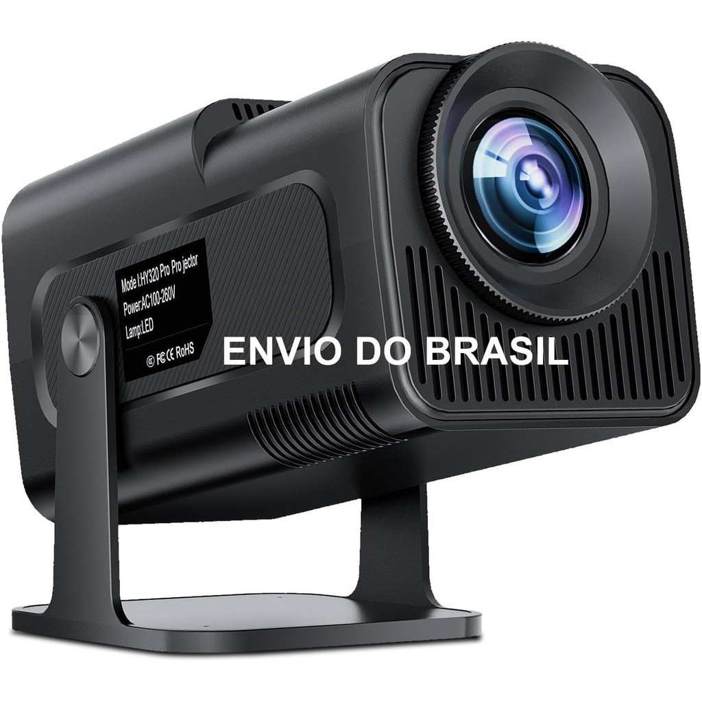 [PRODUTO DE SÃO PAULO] Salange HY320 Pro Projetor Android 11-12,000 LUX FHD 1080P Nativo 4K Suporte, WiFi 6 BT 5.2, Rotativo 180°, Auto Correccao Trapezoide, Mini Projetor Portatil para Celular/TV