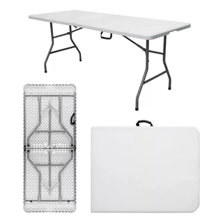 Mesa Dobrável 1,80m Portátil Vira Maleta para Festas Camping Escritório em Oferta na Shopee