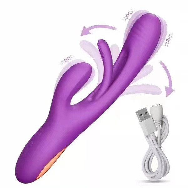VIBRADOR PONTO G SILICONE MACIO ROXO 12 MODOS FAUN PRETTY LOVE main image 0