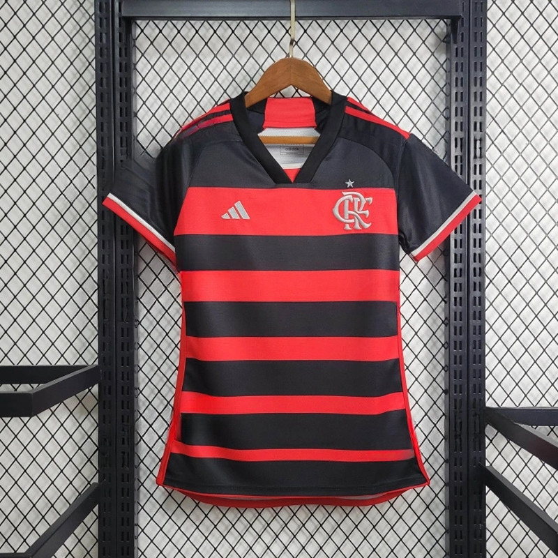 Camisa Da Equipe FLMNA De Futebol Feminino 2024 Home Football