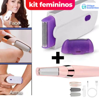kit de cuidados femininos Depilador recarregável sem fio 2 em 1 + Lixador de Pé Elétrico Portátil Profissional Para