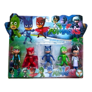 Bonecos PJ Mask 5 Personagens Articulados Coleção