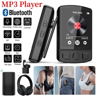MP4 MP3 Player Portátil Clip Esportivo Mini Walkman HiFi Bluetooth 5.2 Suporte Ao Reprodutor De Música E-Book/voice Leitura/FM Radio/Clock