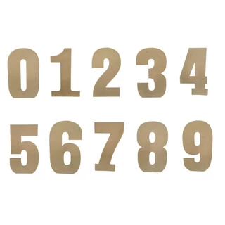 KIT 2 NUMEROS - 60CM, NO MDF DE 6MM CRU - COM BASE