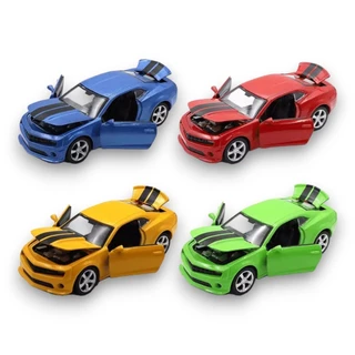 Carrinho de Ferro Camaro Azul Amarelo Vermelho Verde Carro de Coleção a Fricção Abre as Portas