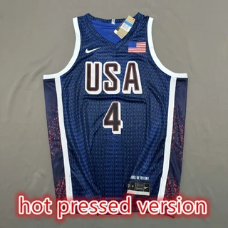 2024 NBA jersey Versão Prensada A Quente Paris Olympic USA # 4 Camisa De Basquetebol CURRY